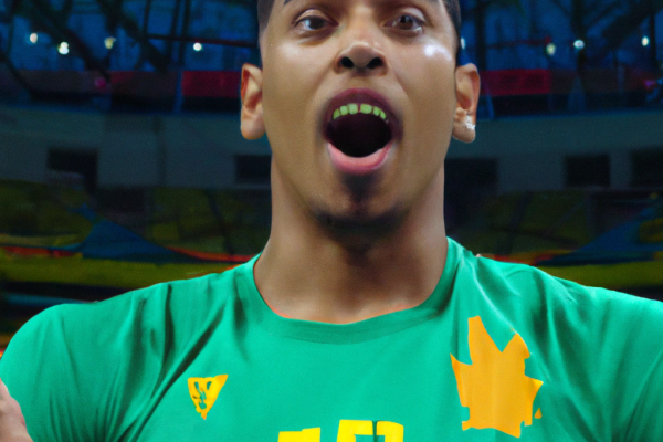 Bruno Caboclo reacts to Brazil’s impressive performance against Iran