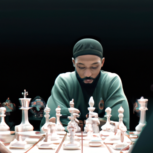 Derrick Rose playing chess at Drake’s concert