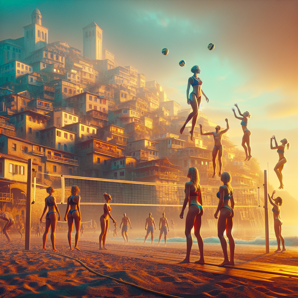 Elite beach volley pairs in town