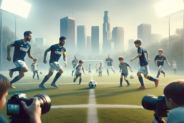 LA Galaxy players in town for charity exhibition match with kids