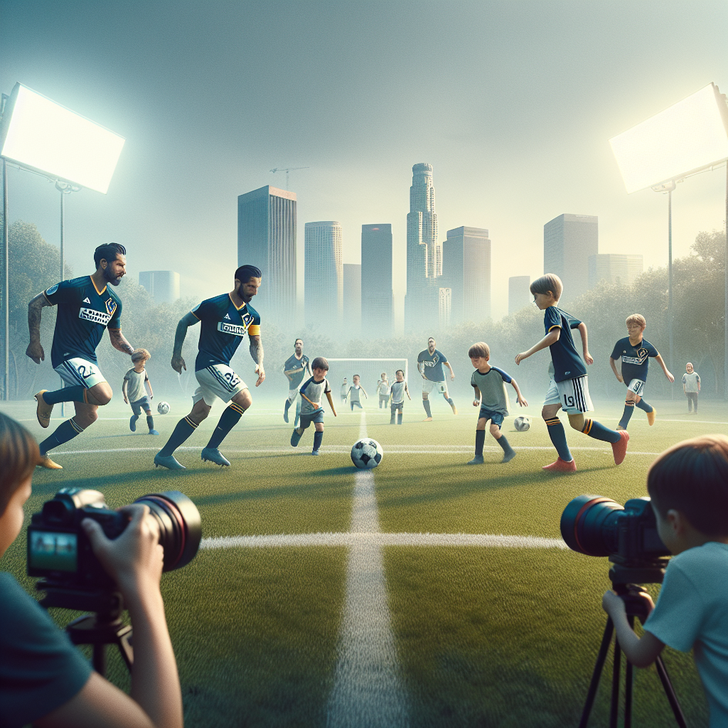 LA Galaxy players in town for charity exhibition match with kids