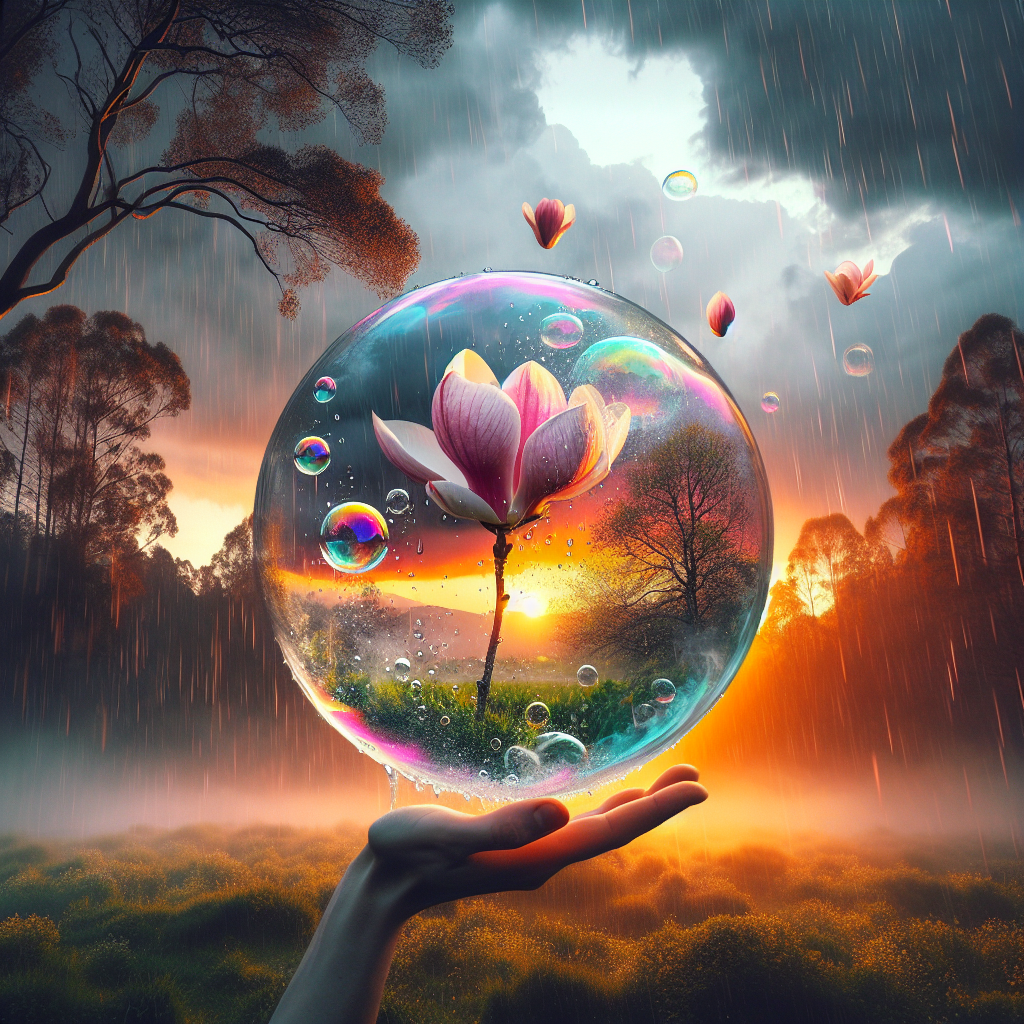 Rain or Shine pricks Magnolia bubble